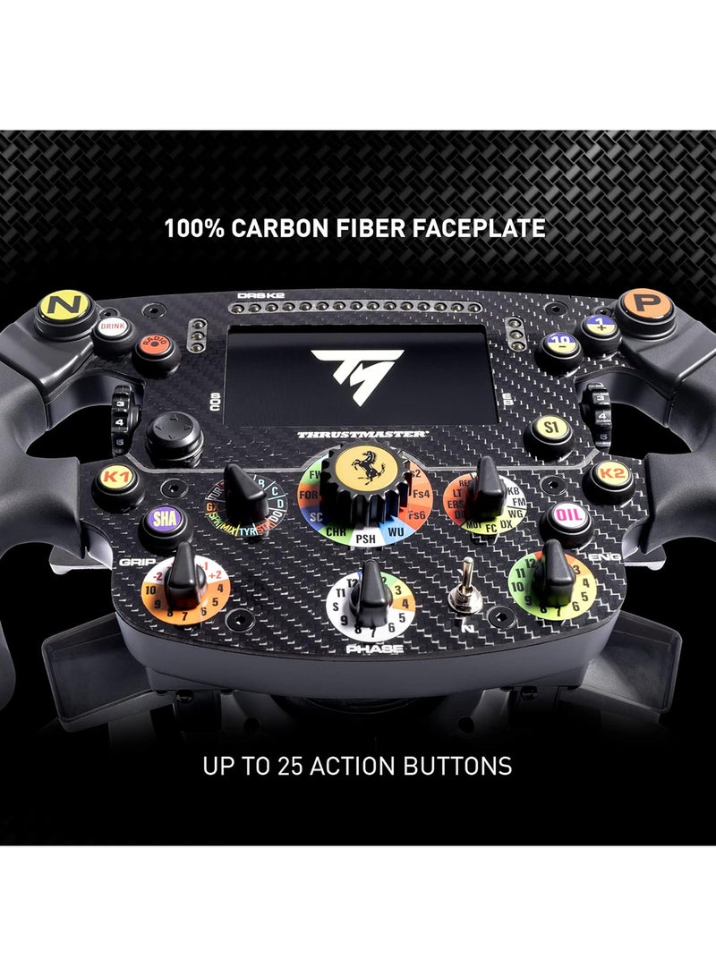 Thrustmaster Formula Wheel Add-On Ferrari SF1000 Edition, Replica Wheel, PC, PS4, PS5, Xbox One and Series X|S, Display and LED Dash, 100% Carbon Fiber Faceplate, Licensed by Ferrari - Image 5