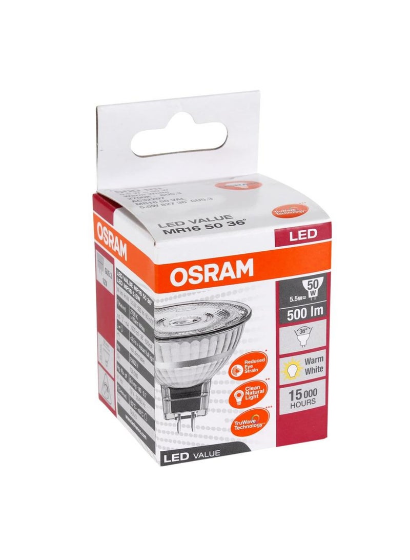 Osram Parathom MR 16 LED Light Bulb Warm White 5.5W