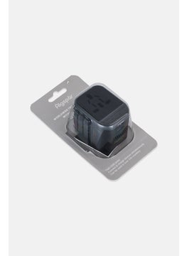 Algspar Worldwide Travel Adaptor With USB Charger, Black  - Image 2