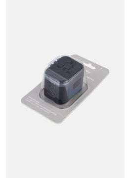 Algspar Worldwide Travel Adaptor With USB Charger, Black  - Image 3