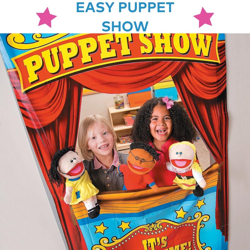 Fun Express Hand Puppets for Kids - 8 Multicultural Plush Puppets with Movable Mouths for Speech Therapy, Social Emotional Learning & Dramatic Play | 14 Inch Educational Toys for Classroom & Home Use - Image 3