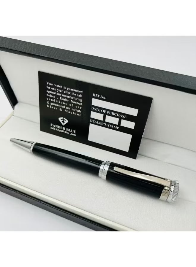 فاندر بلو قلم مصنوع من المعدن ويتميز بتصميم كلاسيكي وأنيق. من فندر بلو - Image 2