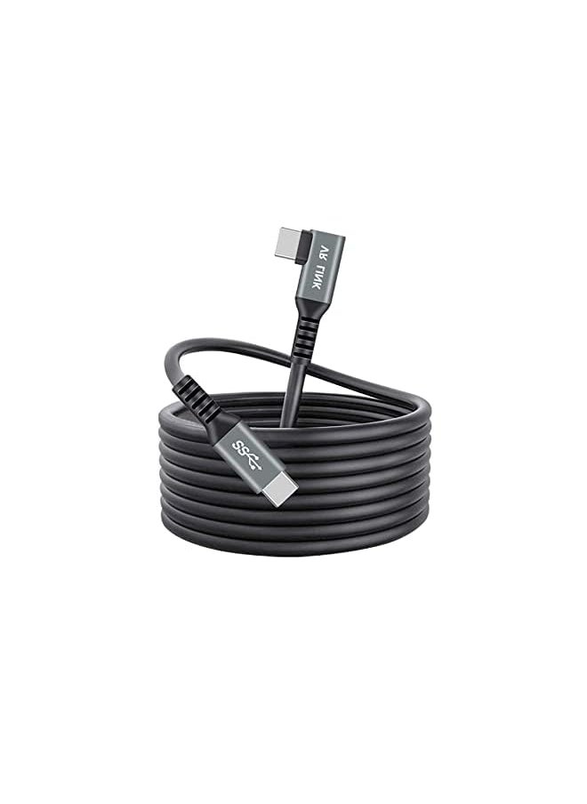 SYOSI - Usb C To C High Eed Data Transfer Fast Charging ​For Vr Headset And Gaming Pc With Usb A Male Adapter Cable Manager 16Ft C C Usb 3.2 Gen1 Vr Link Serial Cable For Oculus Quest 1 2 Connecting Cable - Image 1