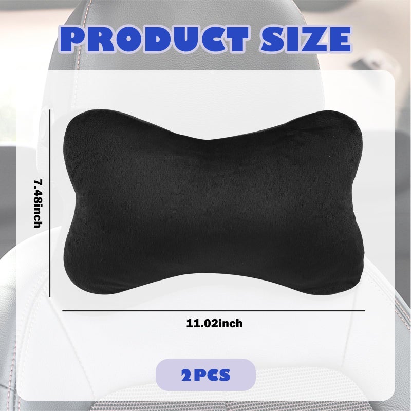 YGDMD 2PCS Car Headrest Pillow,Soft & Comfortable Car Neck Pillow for Driving Fatigue Relieve,All-Season Universal Cars Head Rest Pillows Automotive Interlor Accessorles for Cars,SUVs - Image 2
