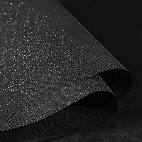FWSA WRAPS Flower Bouquet Wrapping Paper Black 40 Sheets Waterproof Glitter Floral Wrapping Paper Sheets Handmade DIY Rose Flowers Gift Packaging Material 22.8X22.8 Inches (COLOR 1) - Image 1