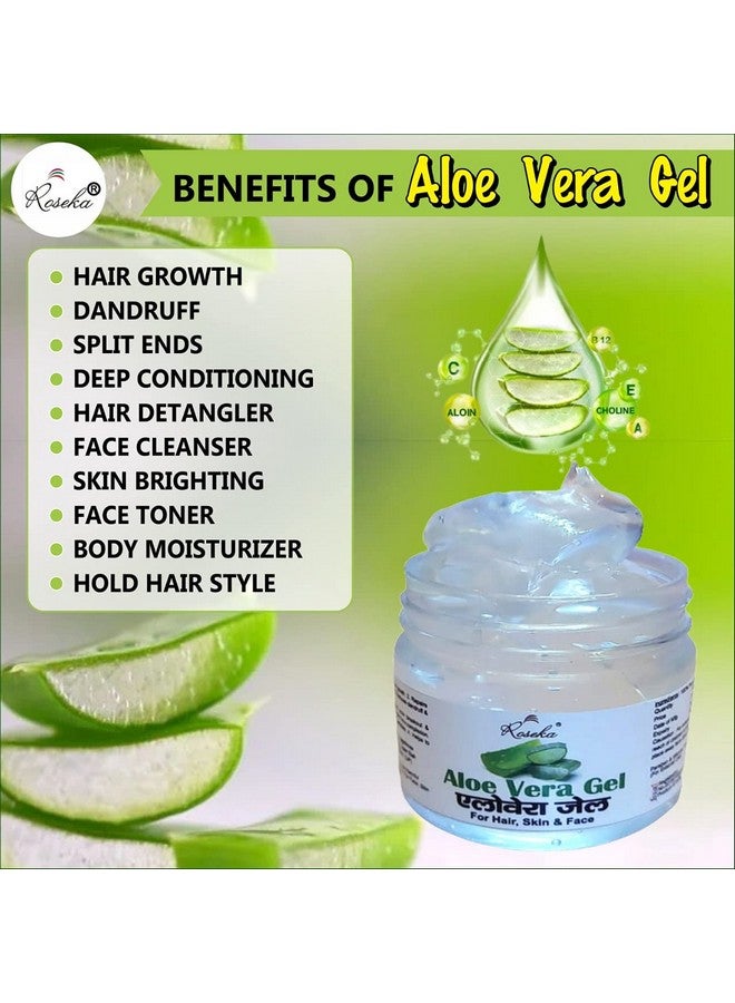 Roseka Olive Oil & Aloe Vera Gel (200ml + 100gm) Combo Pack For Face Toner, Skin Toner, Makeup Remover - For All Skin Types - Image 3