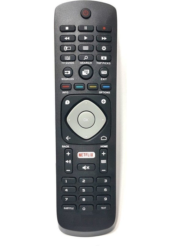 Philips Philips 65PUS6521/12 Compatible Replacement Television Remote Without Keyboard - With Netflix Source Button