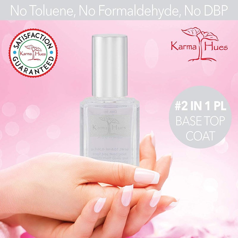 karma organic كارما أورجانيك مزيل طلاء الأظافر غير المعطر، علاج أظافر غير سام نباتي خالي من القسوة (غير معطر) (غير معطر + قاعدة/ثلاثية)  - Image 4