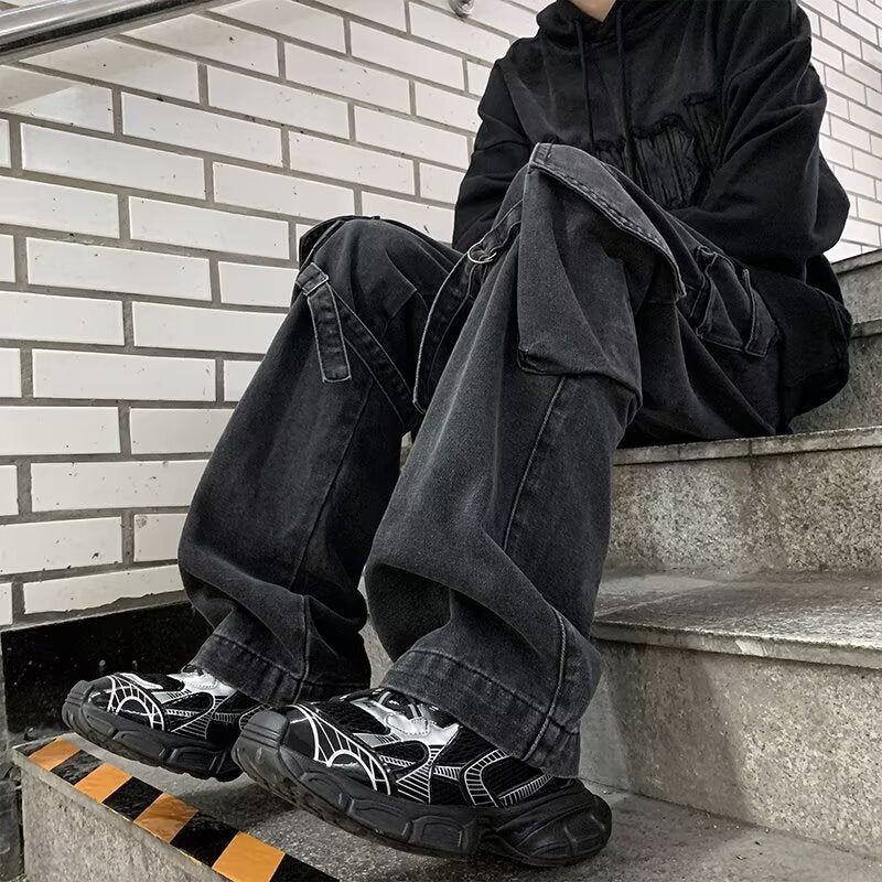 Unisex Classic Denim Jeans Loose Fit Daily Outdoor Wear - Image 5