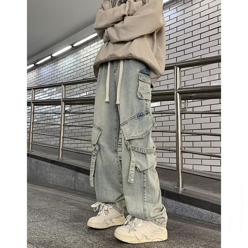 Unisex Classic Denim Jeans Loose Fit Daily Outdoor Wear - Image 4