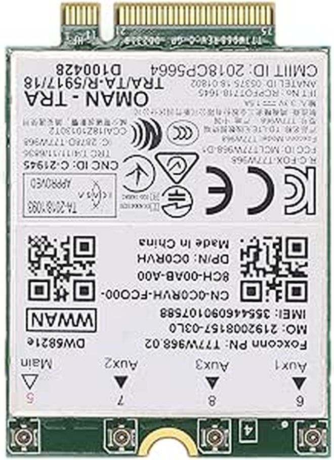 DW5821E 3G 4G 5G LAN Card High Speed Network Card Support GLONASS Galileo Positioning Black - Image 1