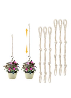 6 Pack Adjustable Macrame Plant Hanger Extenders Thickened Rope Hanging Extender Durable for Indoor Outdoor Pot Holder