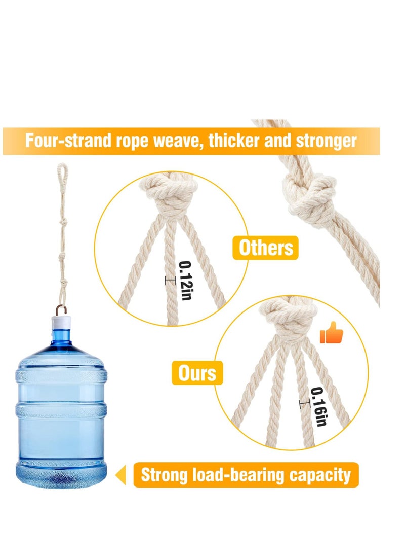 NIBEMINENT - 6 Pack Adjustable Macrame Plant Hanger Extenders Thickened Rope Hanging Extender Durable for Indoor Outdoor Pot Holder - Image 1