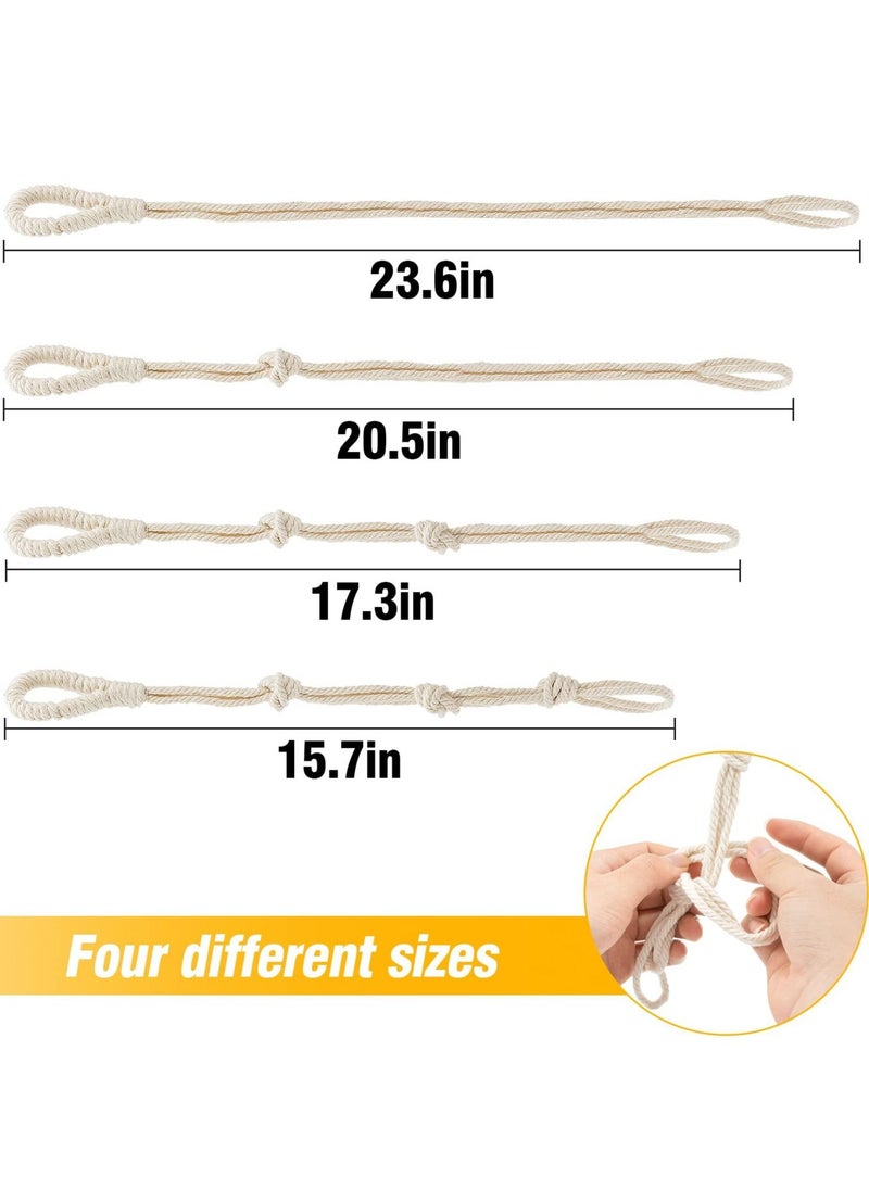 NIBEMINENT - 6 Pack Adjustable Macrame Plant Hanger Extenders Thickened Rope Hanging Extender Durable for Indoor Outdoor Pot Holder - Image 1