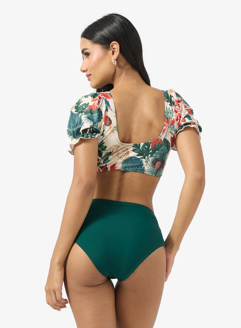 ايلا بيكيني مطبوع مع سارونغ للشاطئ - Image 4