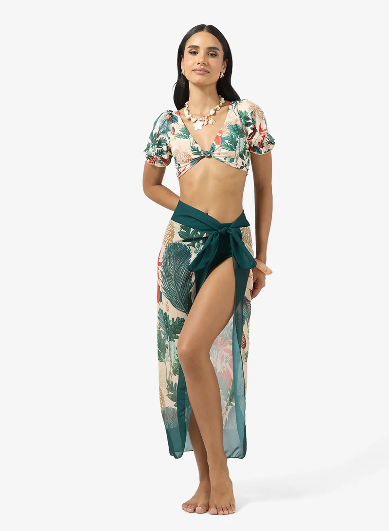ELLA Printed Bikini With Beach Sarong