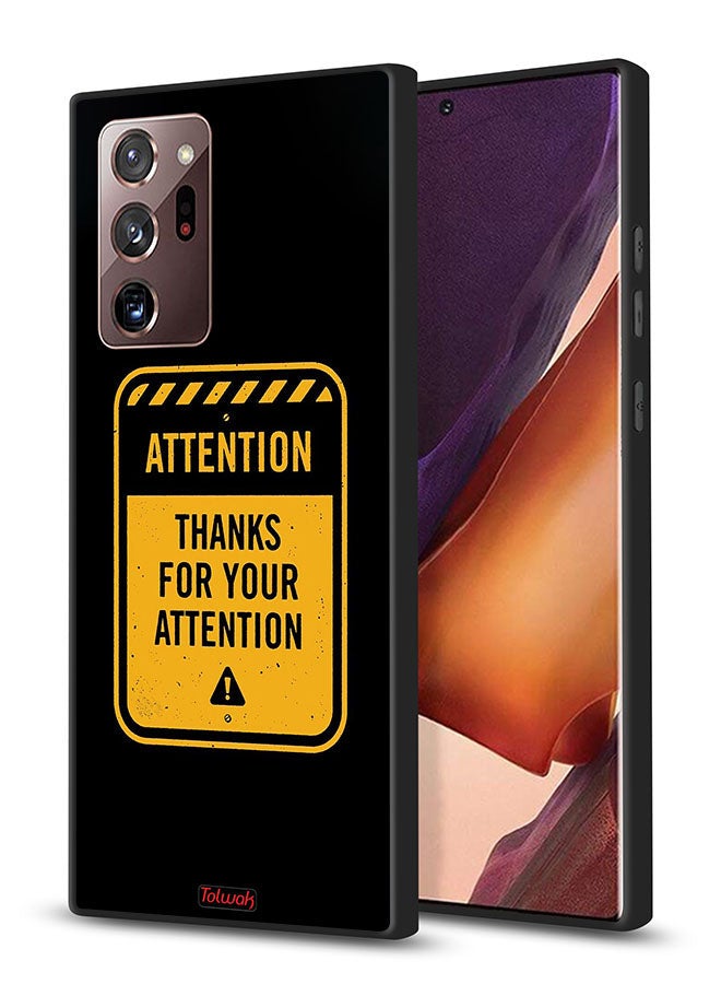 Tolwak Samsung Galaxy Note 20 Ultra 4G Protective Case Cover Thanks For Attention - Image 1