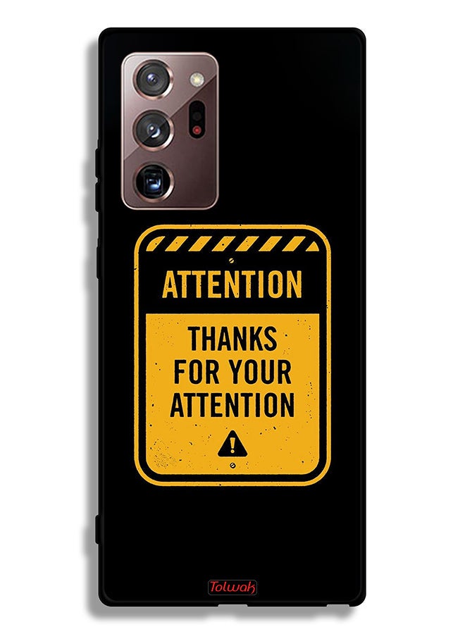 Tolwak Samsung Galaxy Note 20 Ultra 4G Protective Case Cover Thanks For Attention - Image 2