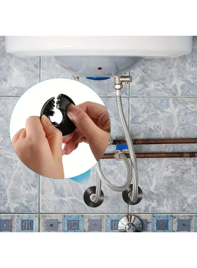 4 Pcs Chrome 15mm Plastic Water Pipe Cover Pp Radiator Escutcheon Pipe Covers For Angle Valves Faucet Accessories - Image 4