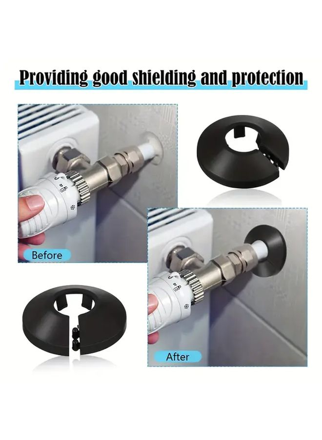 4 Pcs Chrome 15mm Plastic Water Pipe Cover Pp Radiator Escutcheon Pipe Covers For Angle Valves Faucet Accessories - Image 5