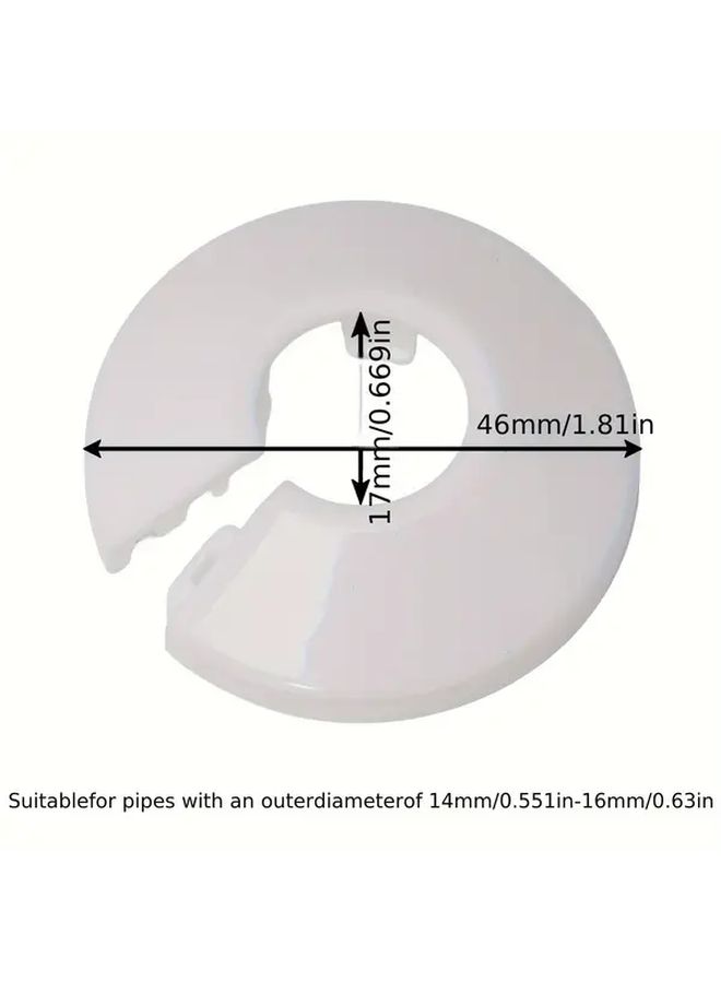 4 Pcs Chrome 15mm Plastic Water Pipe Cover Pp Radiator Escutcheon Pipe Covers For Angle Valves Faucet Accessories - Image 2