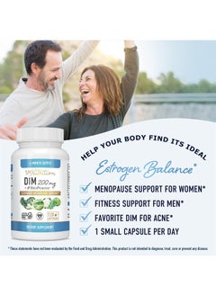 SMNutrition DIM Supplement 200 mg (120 Ct) | Estrogen Balance for Women & Men | Hormone Balance, Hormonal Acne Supplements, Menopause Support, Antioxidant Support, PMS Support | Non-GMO, Vegan, Soy Free  - Image 2