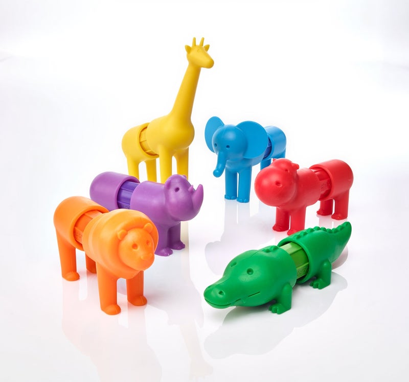 SmartMax My First Safari Animals STEM Magnetic Discovery Building Set with Soft Animals for Ages 1-5 - Image 3