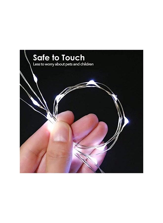 The Bros Cool White Twinkling Fairy Lights, 66ft 200 Micro LEDs, USB Powered, Remote Control, Indoor/Outdoor, 2 Pack  - Image 5