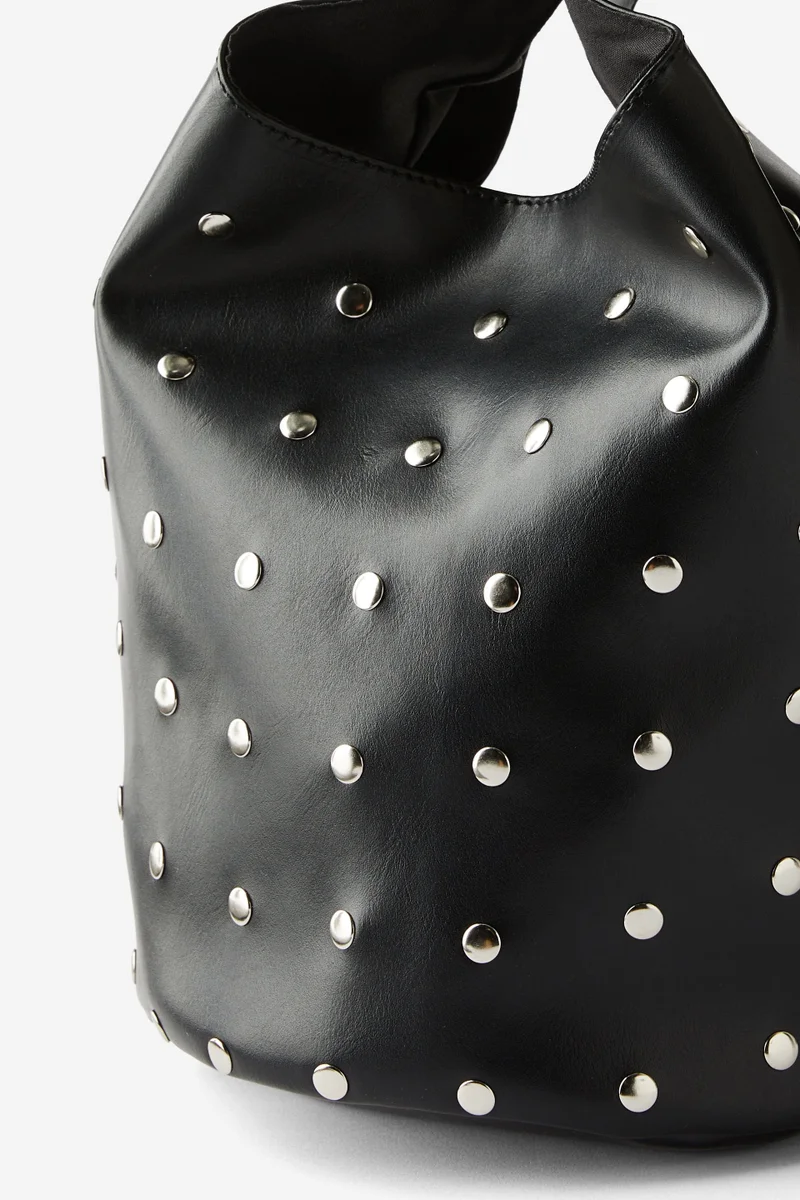 LIA STUDDED BUCKET BAG