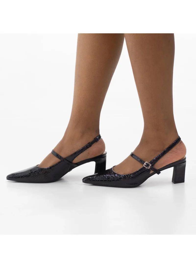 LAMARAPARIS AGODA BLOCK 6 CM HEEL SLING BACK WITH STRAP