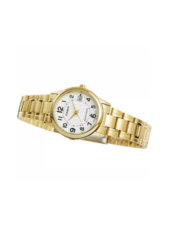 Casio LTP-V002G-7BUDF Women’s Gold-Tone Stainless Steel Analog Watch – White Dial - Image 2