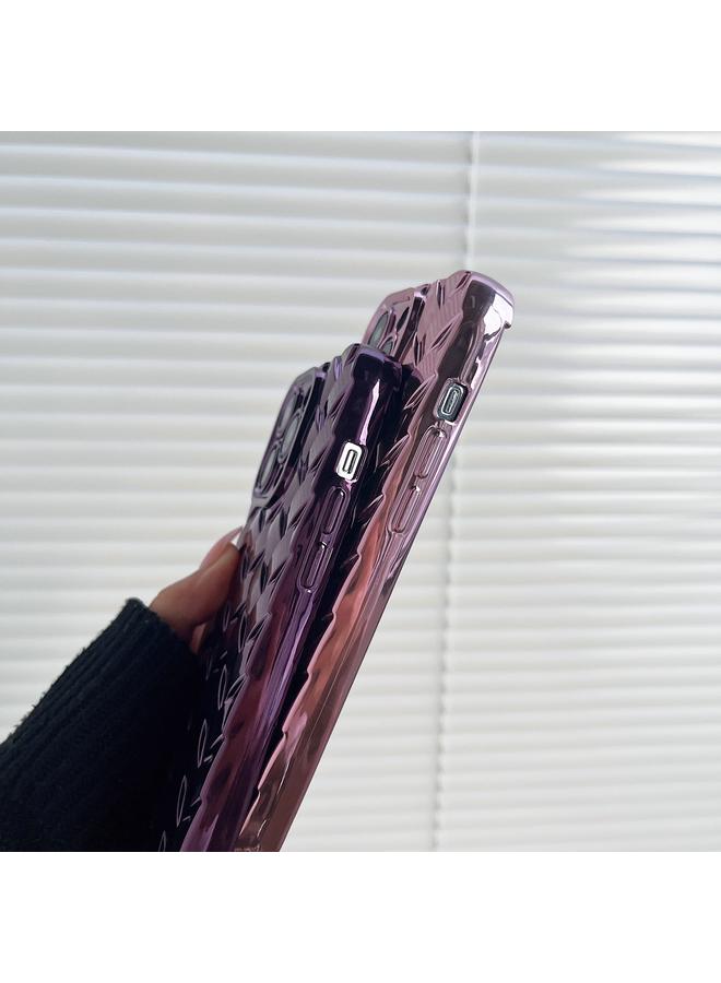 Zaboon Case For iPhone 12 Retro Weave Texture Electroplating Phone Case - Image 4