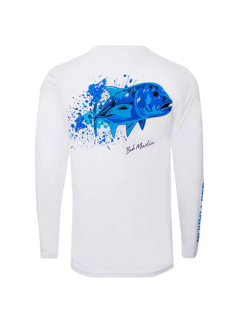 BOB MARLIN Marlin Performance Shirt Ocean Gt White-3Xl - Image 1