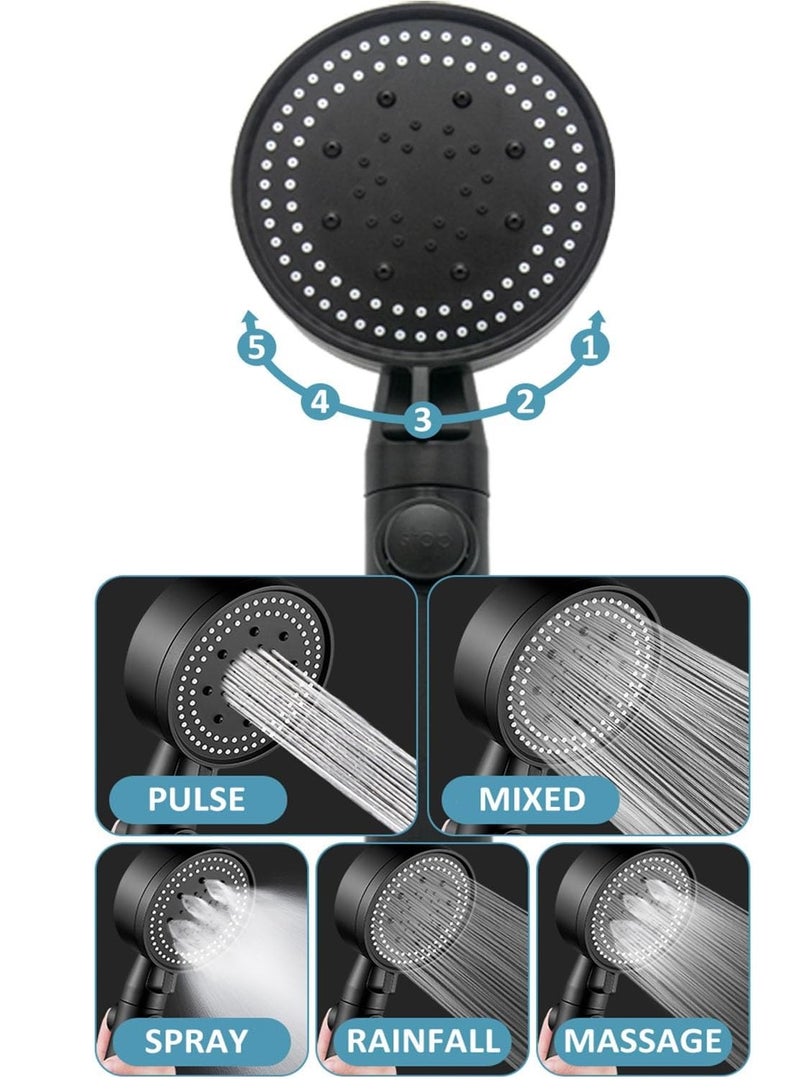 YUNSYE Filtered Shower Head with Handheld, High Pressure 5 Spray Mode Showerhead, Matte Black - Image 5