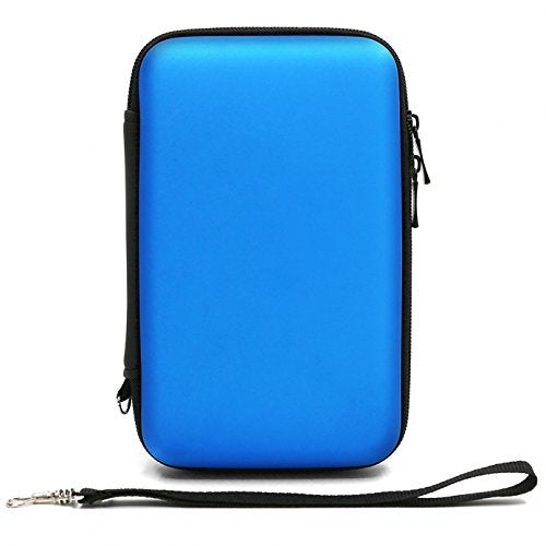 ADVcer 3DS Case, EVA Waterproof Hard Shield Protective Carrying Case with Detachable Hand Wrist Strap Compatible with Nintendo New 3DS XL, New 3DS, 3DS XL, 3DS, 3DS LL or 2DS XL or DSi, DS Lite (Blue) - Image 4