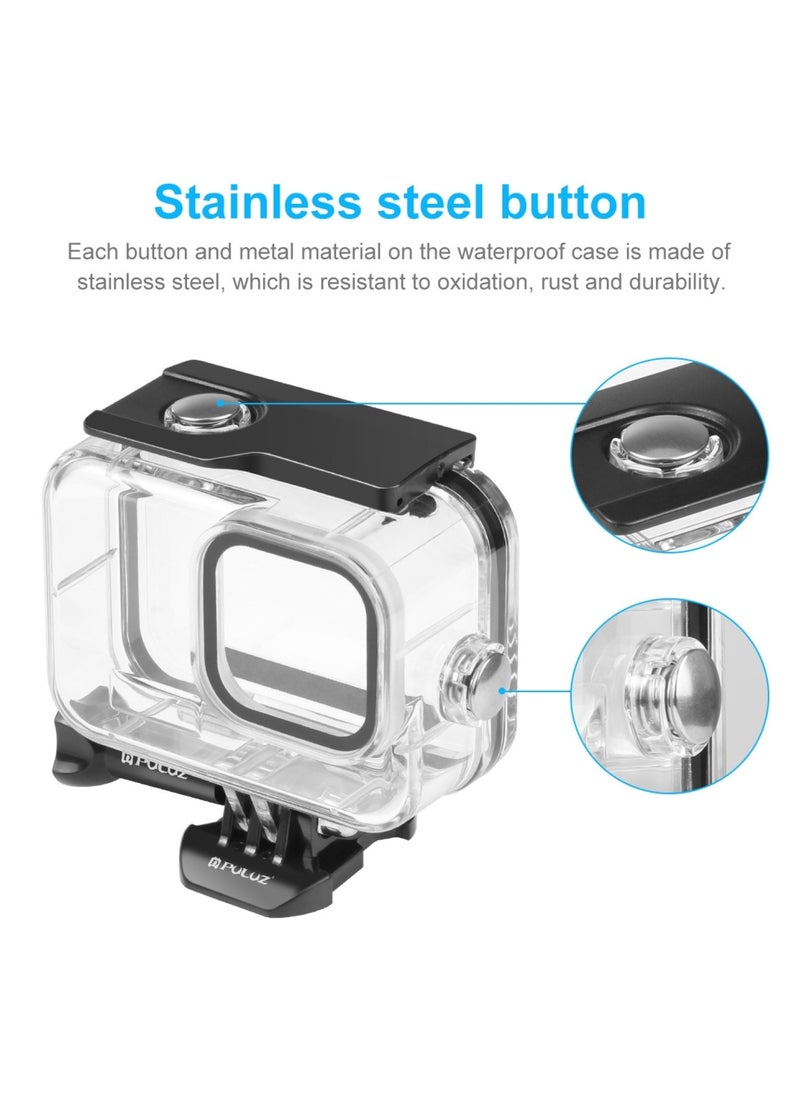 PULUZ - 60M Waterproof Housing Case Diving Case Protective Cover Shell for GoPro Hero 12/Hero 11/Hero 10/Hero 9 Black Diving Protective Housing Shell - Image 1