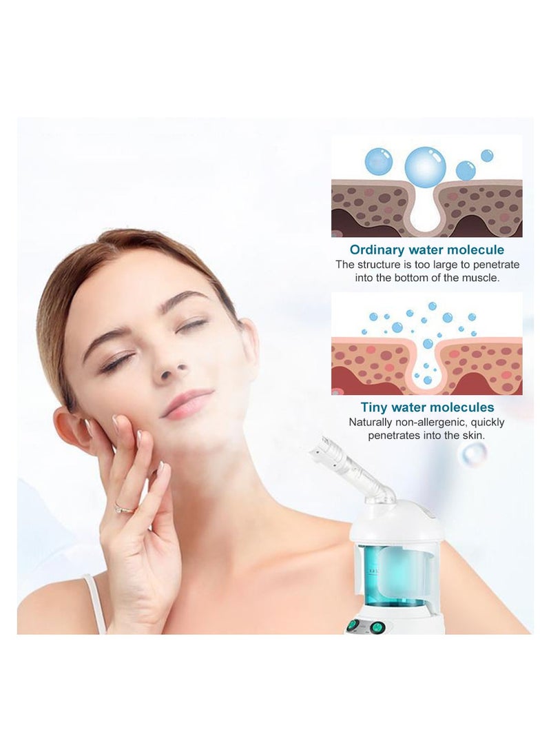 DubaiGallery 2-IN-1 Hair Hot Facial Steamer Mist Skin Moisturizing Air Humidifier Hair Cover Ion Vaporizer SPA Heating Mist Nozzle Nebulizer - Image 3