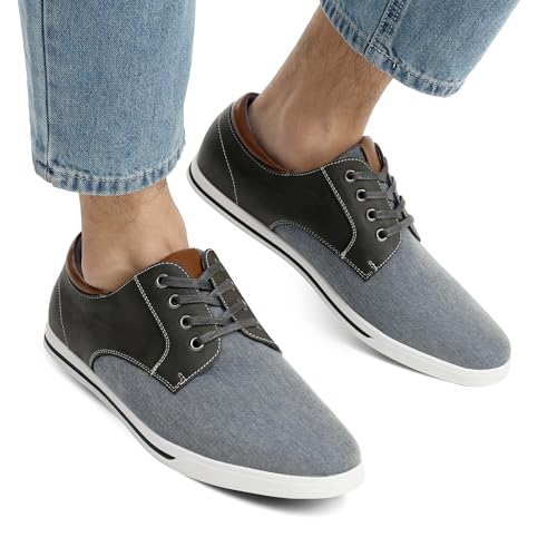 Bruno Marc Men's Oxfords Sneakers Casual Dress Shoes,Size 9,Grey,RIVERA-01 - Image 4
