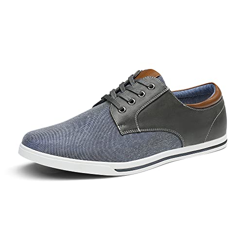 Bruno Marc Men's Oxfords Sneakers Casual Dress Shoes,Size 9,Grey,RIVERA-01 - Image 1
