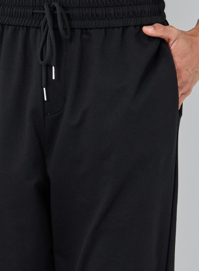 Styli Woven Oversized Joggers with Placement Print - Image 3