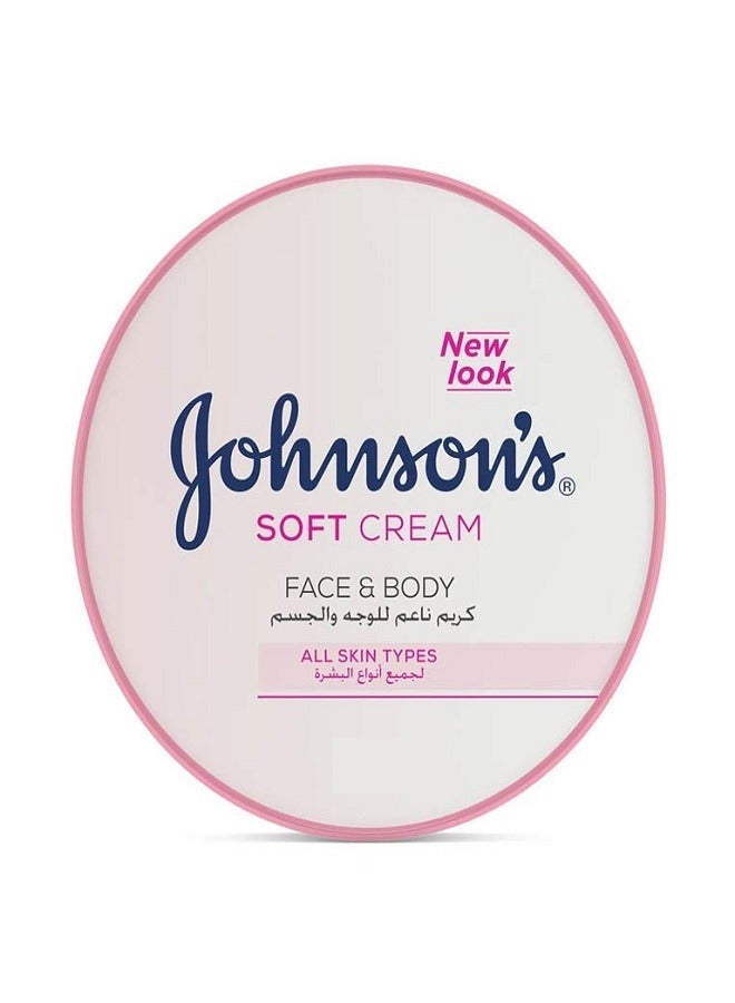 Johnson's Face & Body Cream 24 Hour Moisture Soft 300ml - Image 1