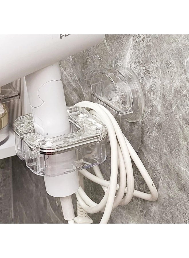 Aiorddl 1 Piece Hair Dryer Storage Rack, Non Perforated Wall Mounted Holder, Space Saving Hair Dryer Cylinder Bracket for Home Bathroom Toilet - Image 4
