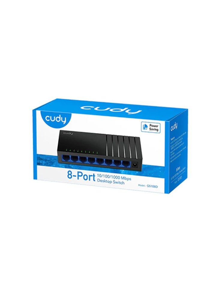 Cudy GS108D 8-Port Gigabit Unmanaged Ethernet Switch – Long-Distance, Compact, Desktop & Wall-Mount - Image 3