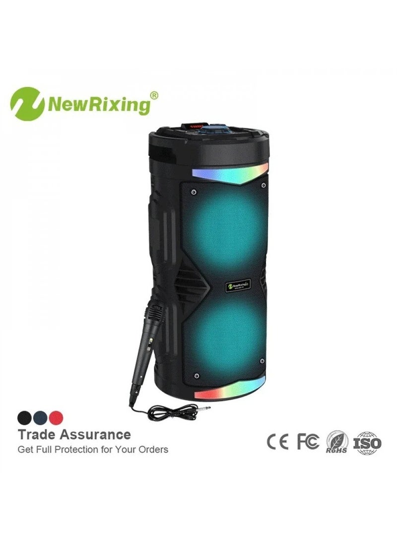 New Rixing - NEWRIXING NRG6601A Outdoor Portable Speaker Wireless Speaker 20W High Power Sound Amplifier with Microphone Support TF Card/FM - Image 1