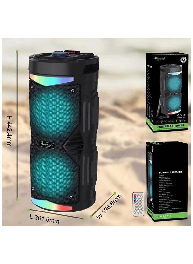New Rixing - NEWRIXING NRG6601A Outdoor Portable Speaker Wireless Speaker 20W High Power Sound Amplifier with Microphone Support TF Card/FM - Image 1