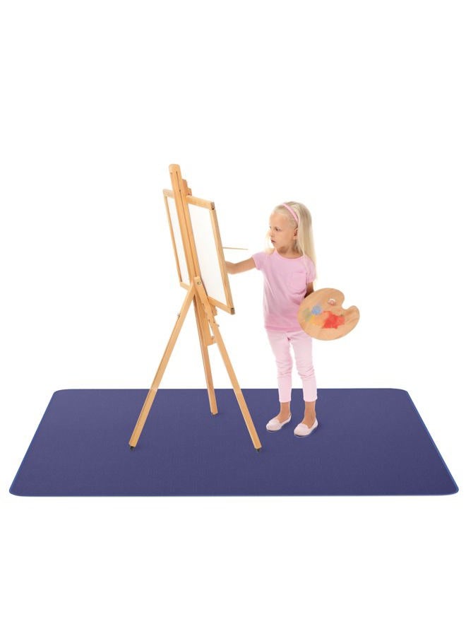 MonsterMat Super Jumbo Splat Mat – 60” x 60” Extra Large Waterproof and Washable Protective Mess Mat for Floors and Tables During Arts Crafts Painting Playtime and Mess Play (Navy Blue, 60" x60") - Image 1