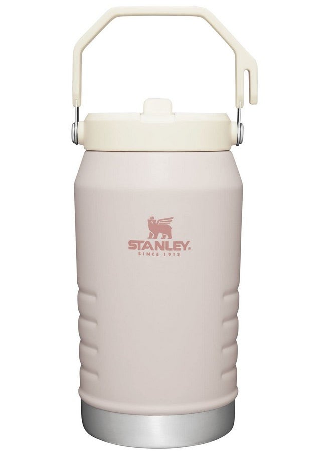 Stanley Stanley IceFlow Flip Straw Jug with Handle 64 oz| Twist On Lid and Flip Up Straw | Leak Resistant for Travel and Sports | Insulated Stainless Steel | BPA-Free | Rose Quartz  - Image 1