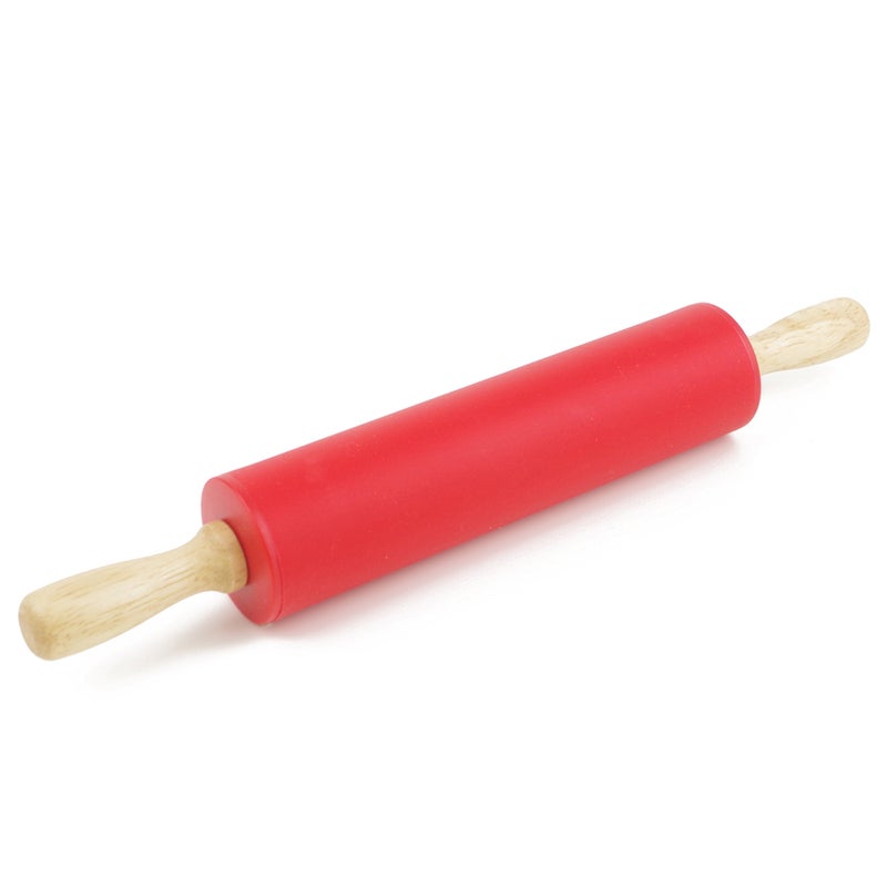 Remeel Silicone Rolling Pin for Baking Nonstick Rolling Pin Dough Roller Wooden Handle Kitchen Accessories Pastry Roller