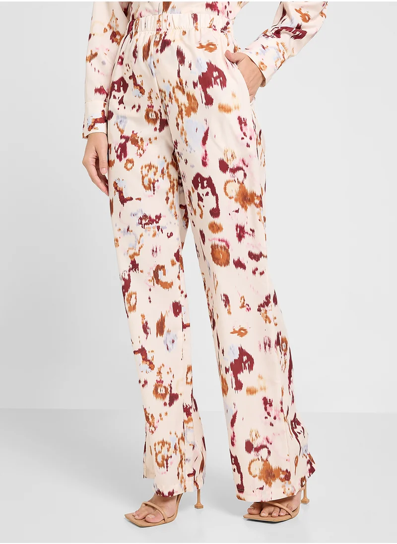 Ginger Printed Relaxed Fit Button Down Shirt & Pant Co-Ord Set