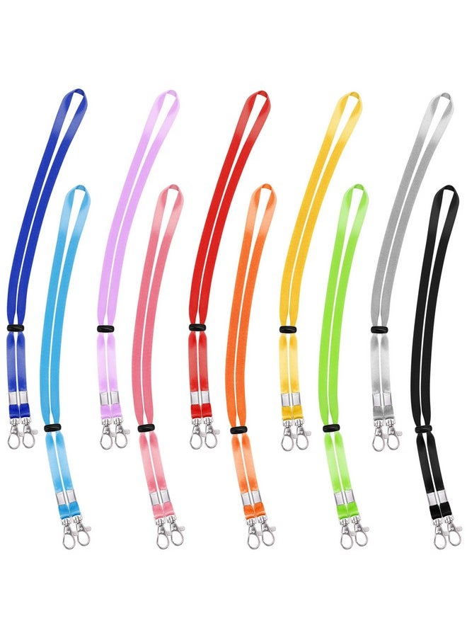 Kaptron - 10 Pack Face Mask Lanyards For Kids Adults Adjustable Mask Lanyard Face Mask Holder Strap With Easy To Use Clips Multicolor Necklace Holder Strap Great For Outdoors School Office - Image 1